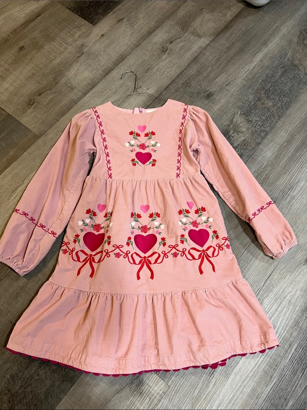 Mini Boden Clover Blouson Cord dress size 10-11 girls